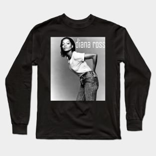 Diana Ross Grayscale Long Sleeve T-Shirt